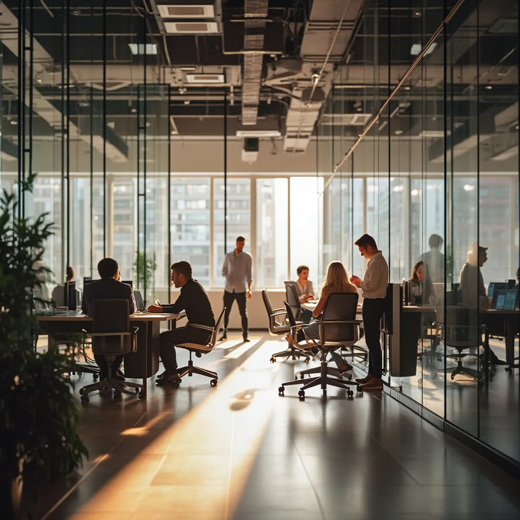 Oficina moderna y colaborativa de FinanArg Consultores en Buenos Aires